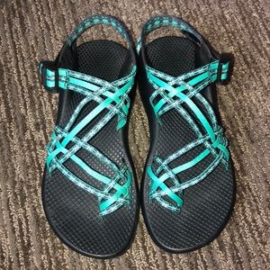 Teal Chaco Sandals